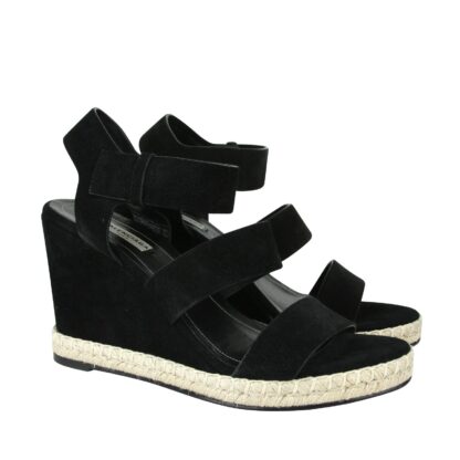 Balenciaga - Balenciaga Women's Wedge Platform Black Suede Sandals