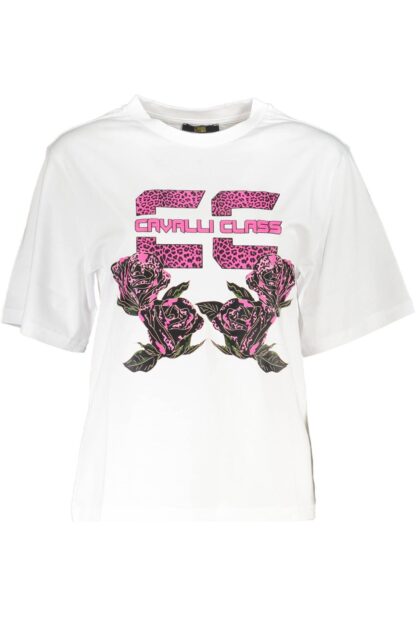 Cavalli Class - White Cotton Women T-Shirt