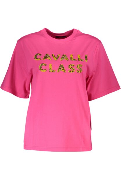 Cavalli Class - Pink Cotton Women T-Shirt