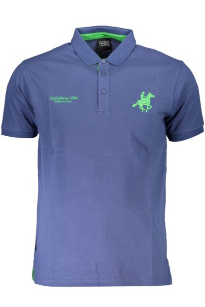 U.S. Grand Polo - Blue Cotton Men Polo Shirt