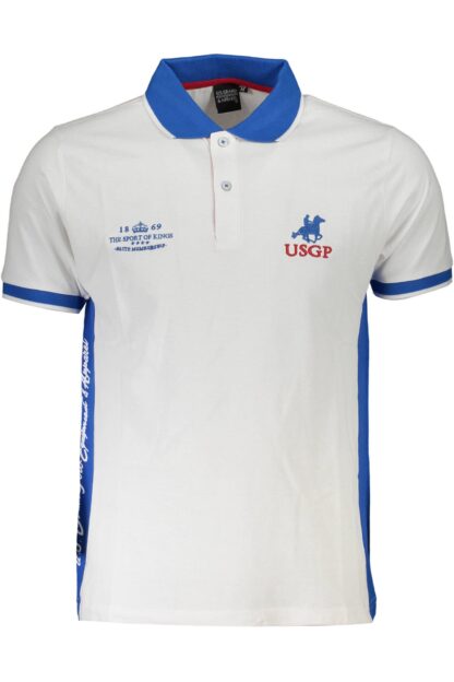 U.S. Grand Polo - White Cotton Men Polo Shirt