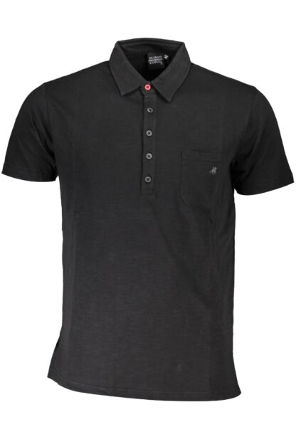 U.S. Grand Polo - Black Cotton Men Polo Shirt