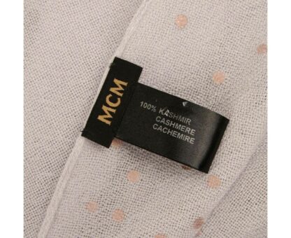 MCM - Grey Dawn Cashmere With Swarovski Crystal Logo Scarf