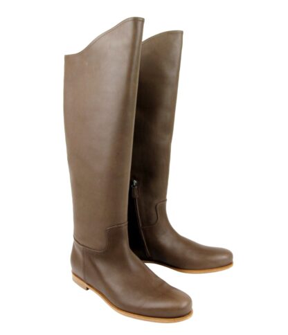 Bottega Veneta - Women's Brown Leather Tall Boots