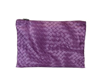 Bottega Veneta - Women's Medium Purple Pouch Cosmetic Bag