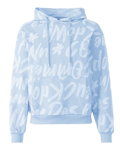 Comme Des Fuckdown - Chic Light Blue Cotton Hooded Sweatshirt