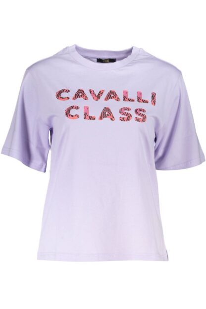 Cavalli Class - Purple Cotton Women T-Shirt