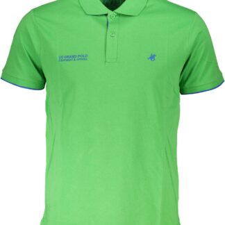 U.S. Grand Polo - Green Cotton Men Polo Shirt