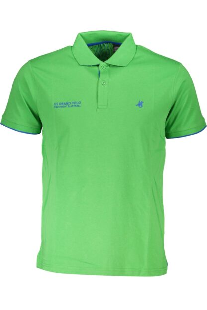 U.S. Grand Polo - Green Cotton Men Polo Shirt