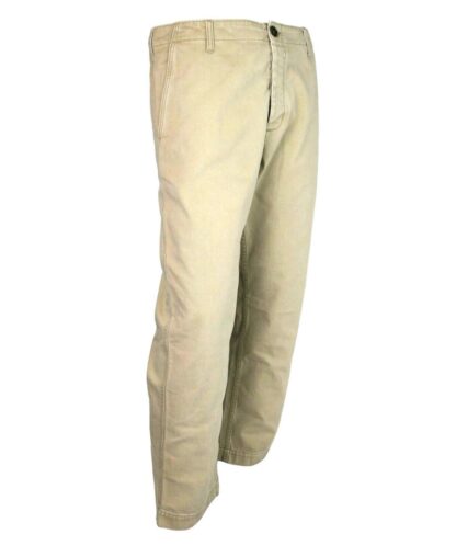 Gucci - Light Brown Washed Cotton Pant Gucci Print