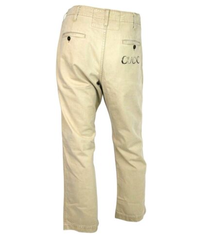 Gucci - Light Brown Washed Cotton Pant Gucci Print