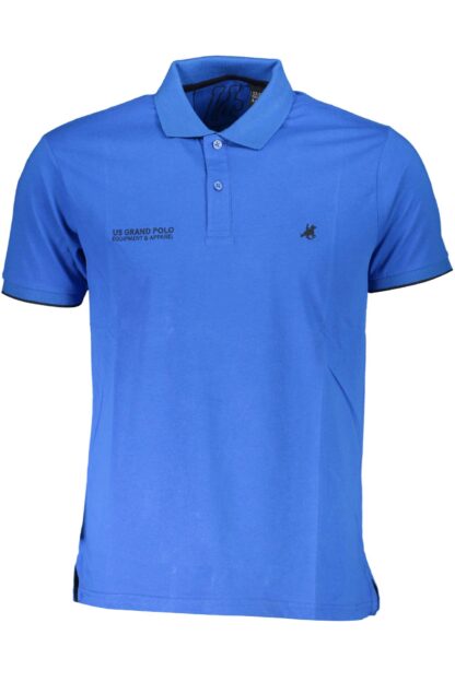 U.S. Grand Polo - Blue Cotton Men Polo Shirt