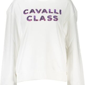 Cavalli Class - White Cotton Women Sweater