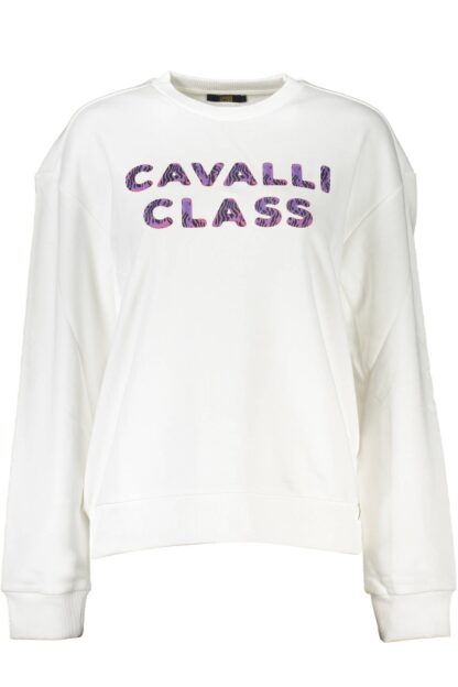 Cavalli Class - White Cotton Women Sweater