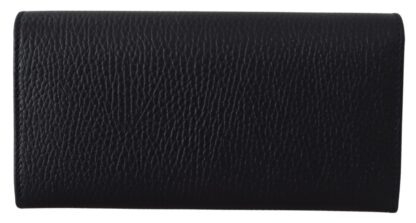 Gucci - Elegant Black Leather Wallet with GG Snap Closure