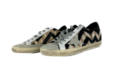 Golden Goose - Chic Beige Woven Straw & Suede Sneakers