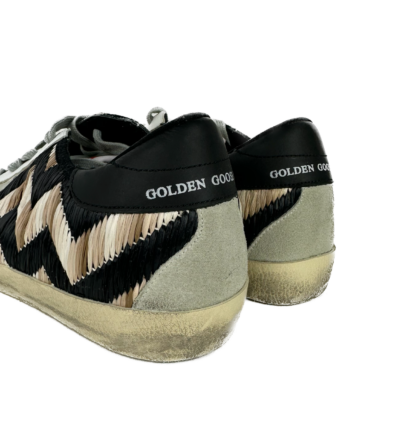 Golden Goose - Chic Beige Woven Straw & Suede Sneakers