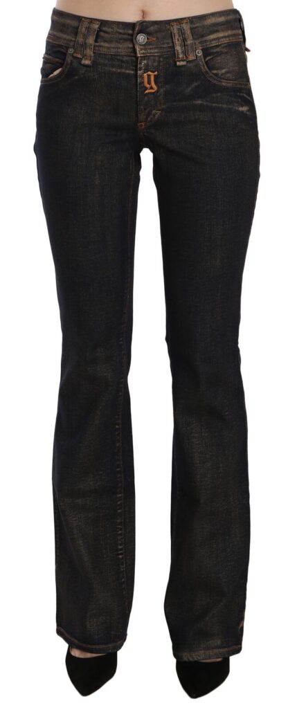 John Galliano - Chic Flared Mid Waist Black Denim