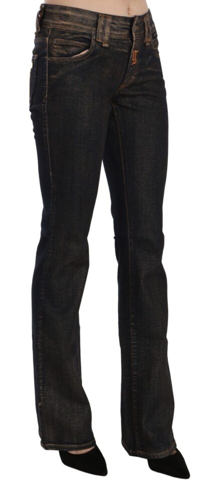 John Galliano - Chic Flared Mid Waist Black Denim