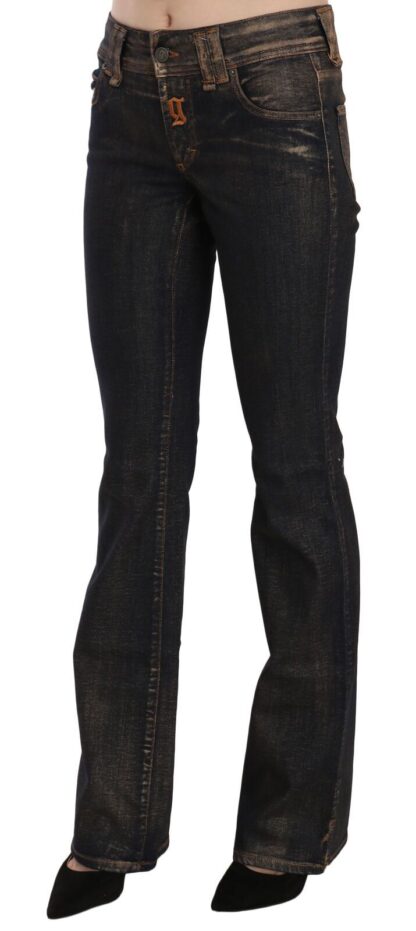 John Galliano - Chic Flared Mid Waist Black Denim