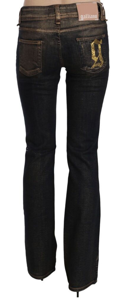 John Galliano - Chic Flared Mid Waist Black Denim