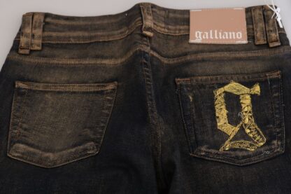 John Galliano - Chic Flared Mid Waist Black Denim