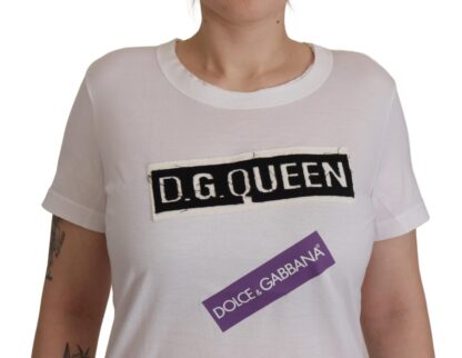 Dolce & Gabbana - Elegant White Cotton DG Queen Tee