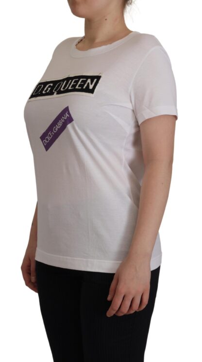 Dolce & Gabbana - Elegant White Cotton DG Queen Tee