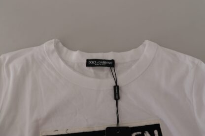 Dolce & Gabbana - Elegant White Cotton DG Queen Tee