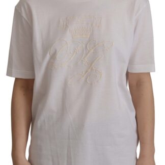 Dolce & Gabbana - Elegant White Cotton DG Queen Tee