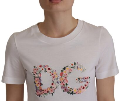 Dolce & Gabbana - Elegant Embroidered Floral Cotton Tee