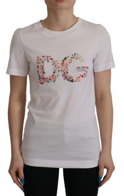 Dolce & Gabbana - Elegant Embroidered Floral Cotton Tee