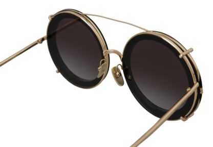 Dolce & Gabbana - Elegant Black Gold Gradient Sunglasses