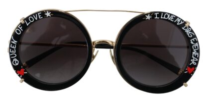 Dolce & Gabbana - Elegant Black Gold Gradient Sunglasses