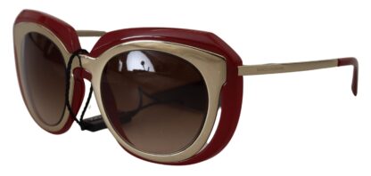 Dolce & Gabbana - Elegant Red Gold-Plated Women's Sunglasses