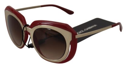 Dolce & Gabbana - Elegant Red Gold-Plated Women's Sunglasses