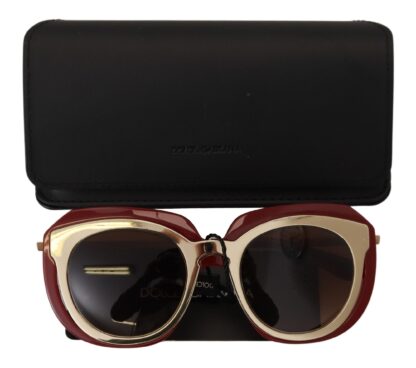 Dolce & Gabbana - Elegant Red Gold-Plated Women's Sunglasses