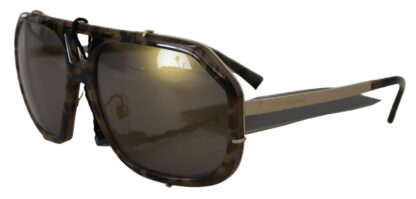 Dolce & Gabbana - Chic Aviator Mirrored Brown Sunglasses