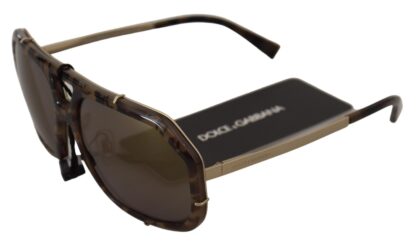 Dolce & Gabbana - Chic Aviator Mirrored Brown Sunglasses