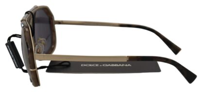 Dolce & Gabbana - Chic Aviator Mirrored Brown Sunglasses