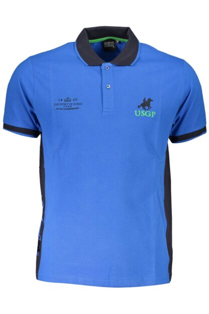 U.S. Grand Polo - Blue Cotton Men Polo Shirt