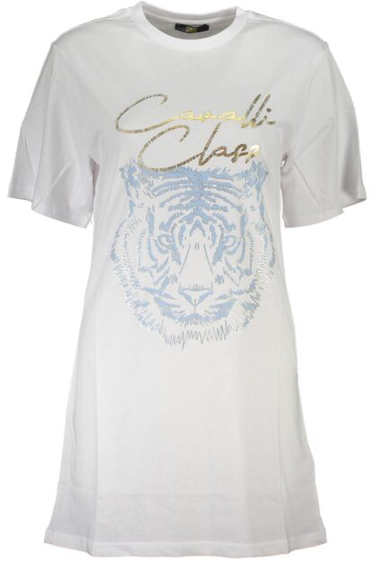 Cavalli Class - White Cotton Women T-Shirt