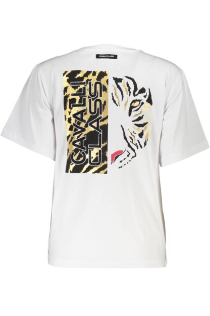 Cavalli Class - White Cotton Women T-Shirt