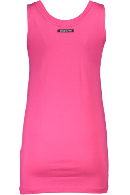 Cavalli Class - Pink Cotton Women Tank Top