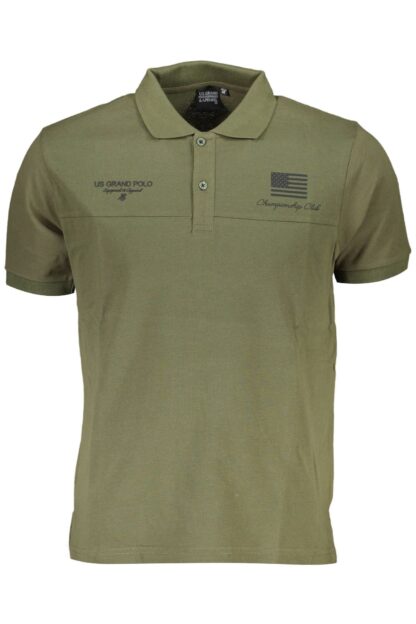 U.S. Grand Polo - Green Cotton Men Polo