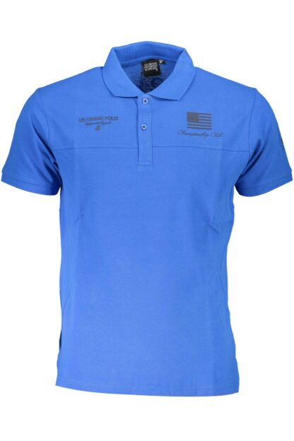 U.S. Grand Polo - Blue Cotton Men Polo Shirt