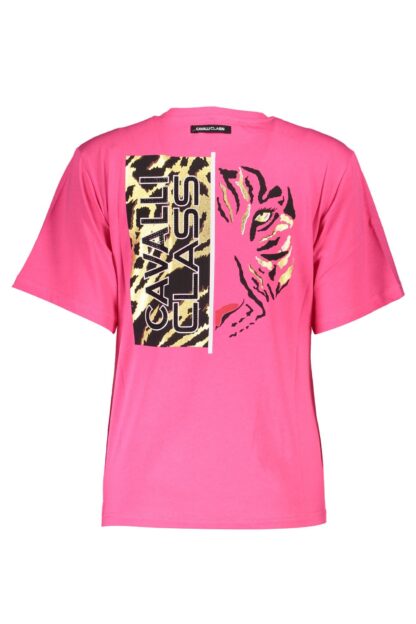 Cavalli Class - Pink Cotton Women T-Shirt