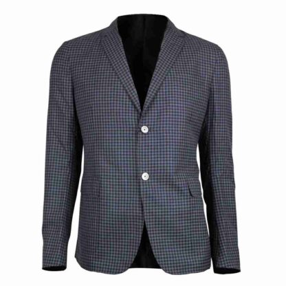 Gucci - Men's Formal Midnight Blue / Grey Wool Jacket 2 Buttons