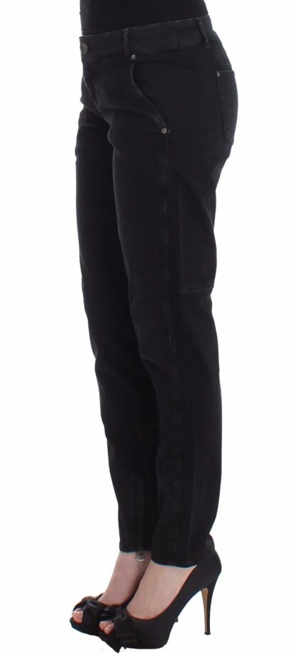 Ermanno Scervino - Sleek Black Slim Leg Designer Jeans