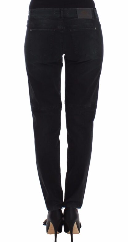 Ermanno Scervino - Sleek Black Slim Leg Designer Jeans